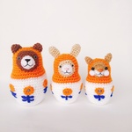 gorby様ご注文作品「森のどうぶつミニマトリョーシカ」