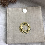 リネン刺繍マスク仮置きケース