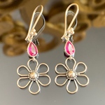 AAAルビー&🌺バリ島シルバー925ピアス