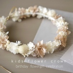 baby&kids flower crown pinkbeige ＊子供用花冠＊ キッズ  