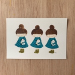 「水玉のワンピースと犬 」原画　送料無料