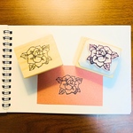 大人可愛い♡バラの消しゴムはんこ♡