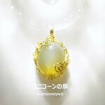 ムーンストーンペンダント（ワイヤージュエリー☆ワイヤーアクセサリー☆ワイヤーラッピング天然石ネックレス）