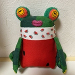スイカエル🍉すいかkeron ぬいぐるみ カエル 縁起物 お守り 夏