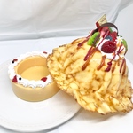 ドーム型クレープケーキの小物入れ