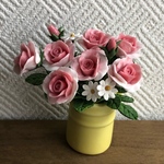 薔薇のアレンジ　樹脂粘土 ミニチュア