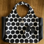 エコバッグ　ドット柄　(ブラック)　Lサイズ
