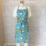 【sale!】いろいろなチーズ柄エプロン ブルー