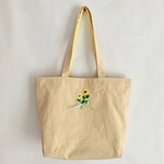 ひまわりの刺繍トートバッグ