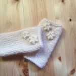 モヘアのハンドウォーマー