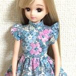 リカちゃん リバティプリントのワンピース