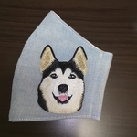 ◼️犬マスクシリーズ◼️ 夏用マスク 立体マスク シベリアンハスキー