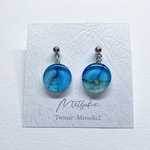水流 ピアス・イヤリング 【15mm】