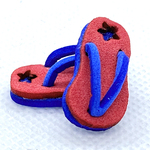 オビツ11　ビーチサンダル　赤×青