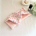 8重ガーゼ大判ハンカチ*プチローズ*petitrose*清楚フラワー*涼感加工*ローズピンク*ピンクドット*優しい色*お布団ガーゼ*