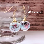 【再販】紫陽花𓂃 𖥧𖤣. 𖡼 プリザーブドフラワー✳︎ドライフラワー ガラスドーム✳︎ピアス / イヤリング / 樹脂ノンホールピアス