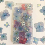 【再販】パステルカラーの紫陽花押し花iphone5ケース♡SALE中！