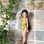 リカちゃん　服　　ショートパンツのオールインワン