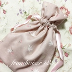 lily様専用 フランス生地 高級コットン サテン 巾着 ピンク