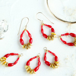 14kgf-petit red coral ピアス(イヤリング可)