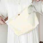 再販: セミオーダーな大人かわいいサコッシュ『オーガンジーフラワー』(yellow)