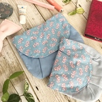 親子 で おそろい 移動ポケット (M)(L)・ ポーチ　ローラアシュレイ　8-A/B