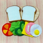 絵本☆サンドイッチ☆7種9個セット☆フェルトおままごと