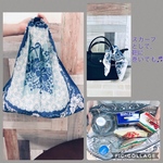 ＊バンダナエコバッグ＊ハイビスカスペイズリー＊エコバッグ＊大きめコンビニエコバッグ＊洗えるエコバッグ＊バンダナ柄＊食品と雑貨を分けたい時に便利＊正方形＊