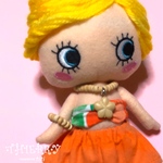☆THIERRY☆イーマリーちゃん用　ウッドビーズ　ネックレス、ブレスレット　プルメリア