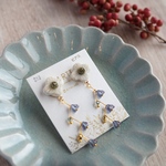 陶土✧白のお花ピアス