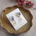 刺繍✧丸イヤリング