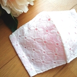 【新柄❤️】夏におすすめ　レースマスク　綿ローン　お花　白　白マスク　夏用マスク　刺繍　刺繍マスク　レース　マスク　おしゃれマスク　　綿ローンマスク　涼しいマスク　かわいいマスク　夏マスク　