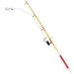 1本　魚釣り フィッシング 釣竿 網 アウトドア ドール用品　ミニチュア　パーツ