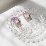 - Romantique-　イヤリング・ピアス　（Crystal lavender）