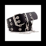 再販 【PU_leather punk chain ベルト 。】﻿バックル チェーン レザー ゴシック パンク ロック  病みかわいい  モード
