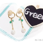 マーメイドの涙＊Green（イヤリング）