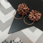 フラワーリングピアス