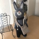 羊毛フェルト うさぎ お出かけうさぎ 男の子