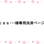 cas･･･様専用決済ページ