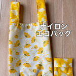 エコバッグ  チューリップ柄？  アイボリー×イエロー