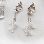 SUMMER SALE＊1250→1125 frost clear flower pieces/earrings