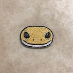 お顔ブローチ　レオパードゲッコー(黄)