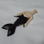 人魚素体 黒/ホワイティ  オビツ11サイズ 不透明