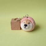 しばももキーホルダー（赤柴スマイル）