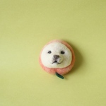 しばももマグネット（白柴）