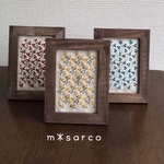3色小花の刺繍壁掛け（3個セット）壁飾り  インテリア雑貨 誕生日プレゼント　フレーム　