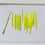 GREEN YELLOW CLEAR STICK TUBE BEADS