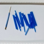 BLUE CLEAR STICK TUBE BEADS