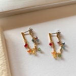 ナナイロ2wayチェーンリングピアス（ご注文）P214