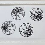 BLACK PLATE FLOWER DESIGN PARTS